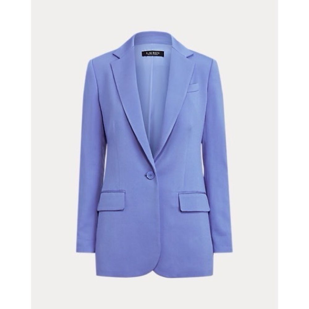 NEW Lauren Ralph Lauren Double-Faced Georgette Blazer, Size 14 New w/Tag $265 - Picture 2 of 13